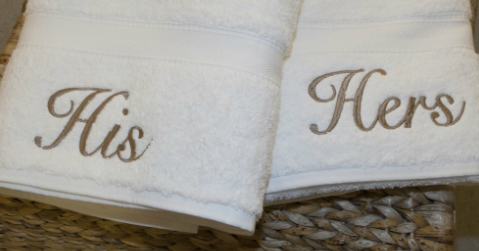 Monogram towels